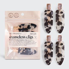 Load image into Gallery viewer, Eco-Friendly Creaseless Clips 4pc Set - Black Terrazzo