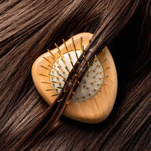 Load image into Gallery viewer, Gua Sha Hair & Scalp Brush: Love Heart Wooden Edition