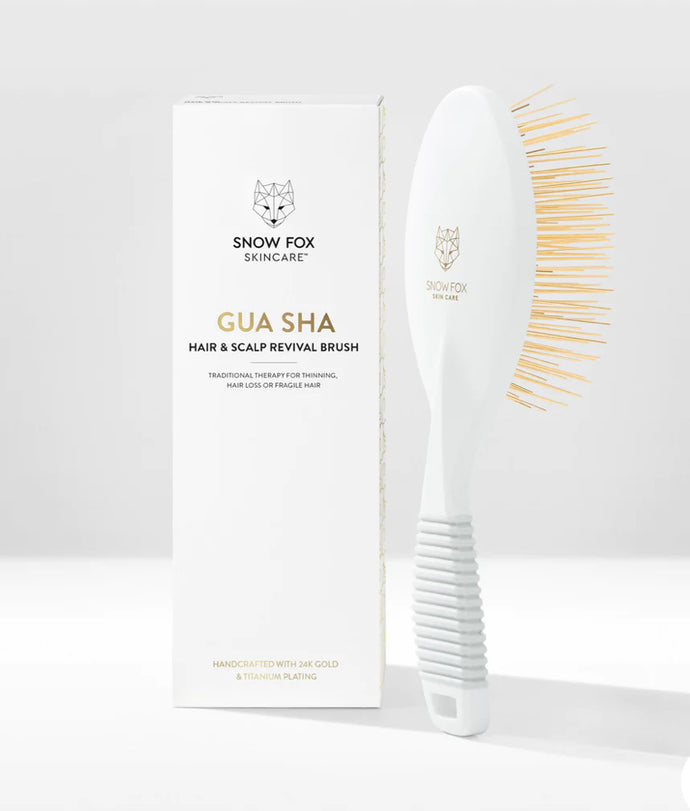 Snow Fox Gua Sha hair & scalp brush