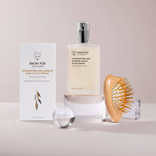 Load image into Gallery viewer, Gua Sha Hair &amp; Scalp Brush: Love Heart Wooden Edition
