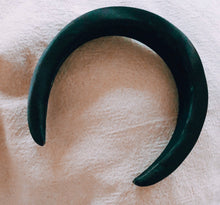 Load image into Gallery viewer, Black Satin Padded Headband
